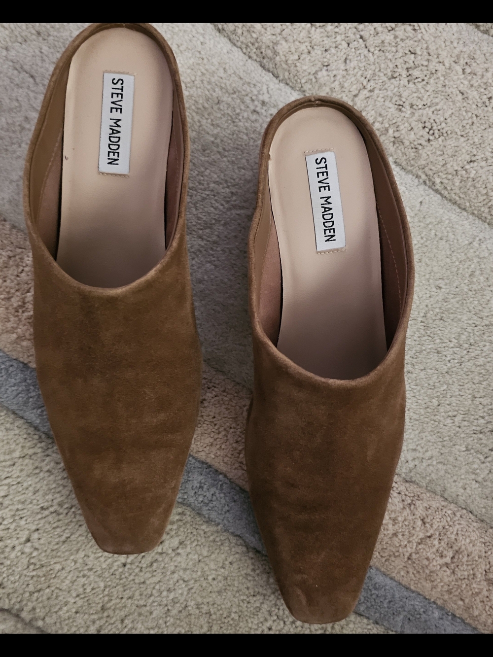 Steve Madden Brown Suede Mules